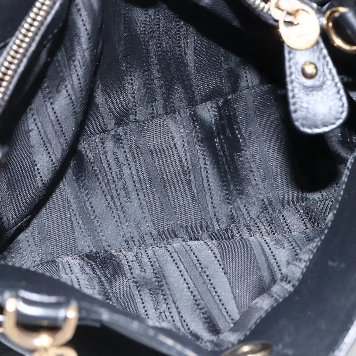 Salvatore Ferragamo W Chain Tote Leather, Black, Leather, Handbag