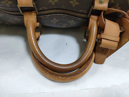 Louis Vuitton Keepall Monogram, Brown, Canvas, Travel Bag