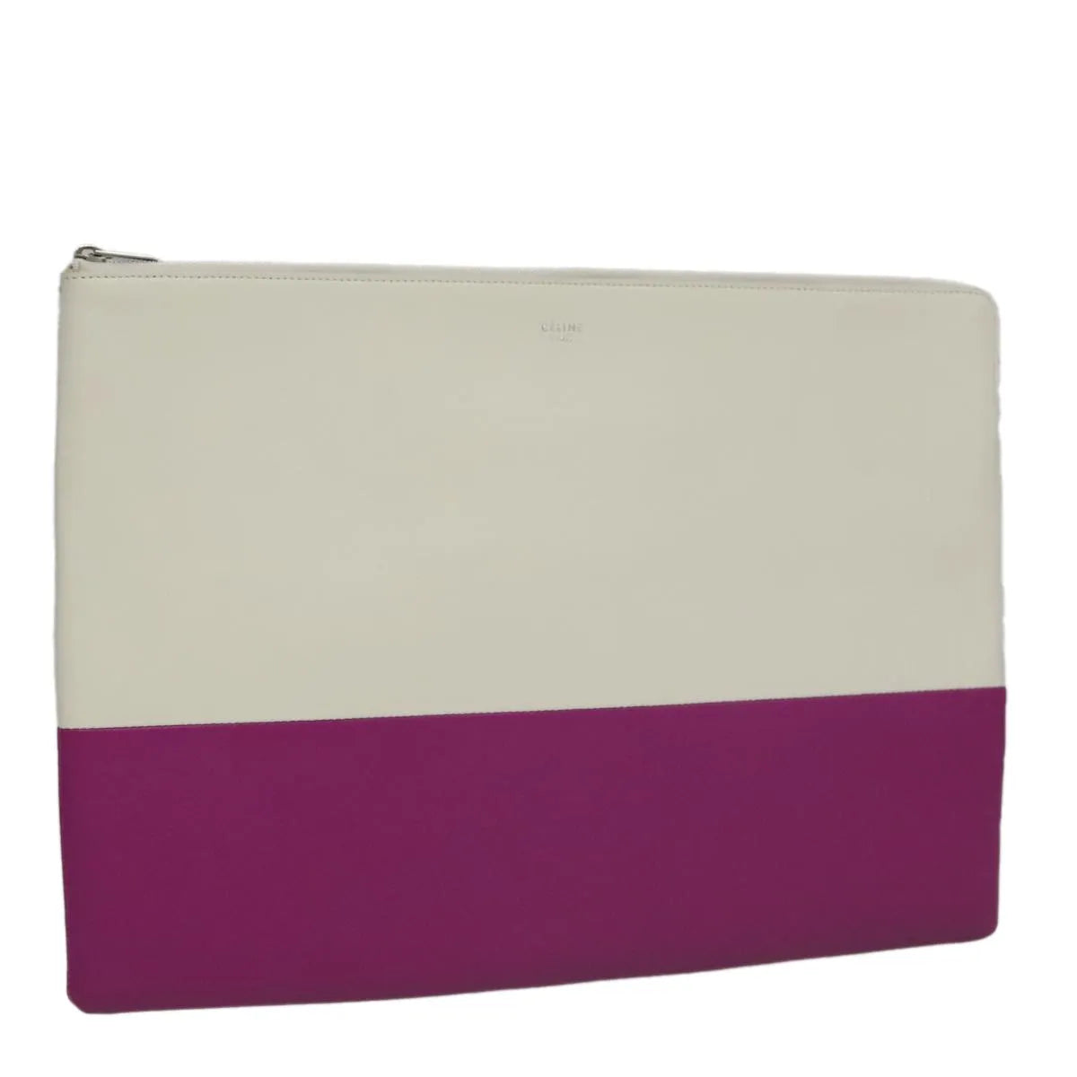 Celine Bicolor Solo Clutch Leather, Multicolour, Leather, Clutch