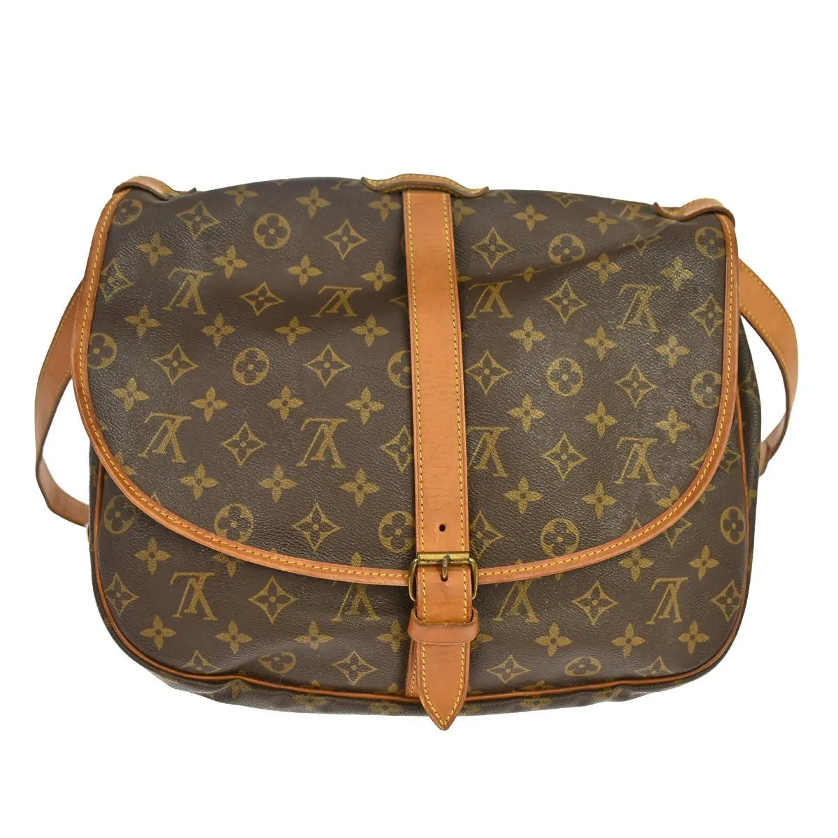 Louis Vuitton Saumur Monogram, Brown, Canvas, Shoulder Bag