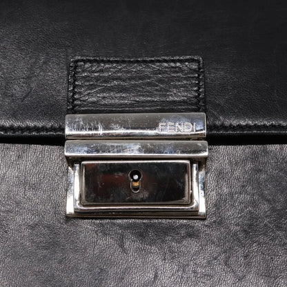 Fendi Vintage Leather, Black, Leather, Handbag