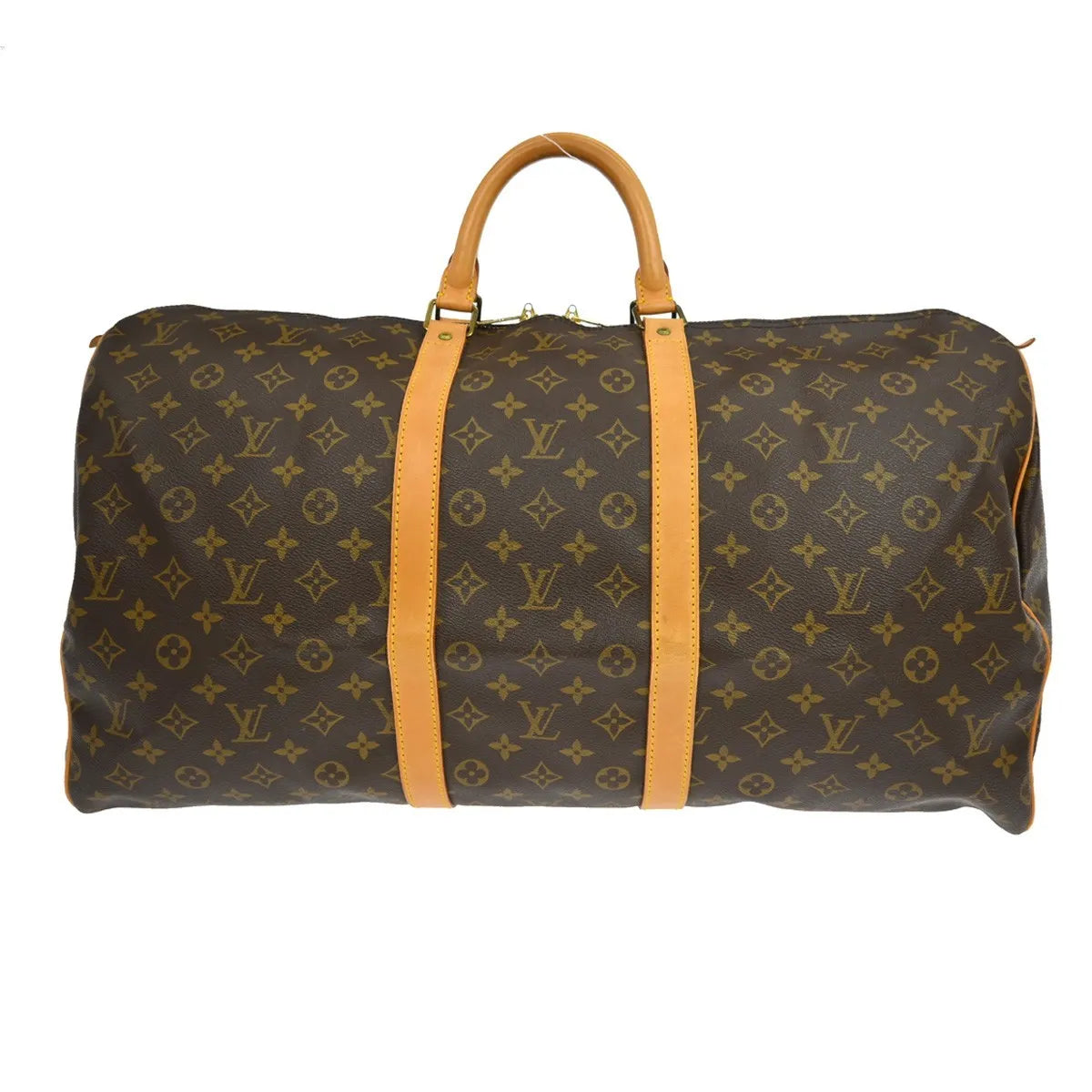 Louis Vuitton Barrel Keepall Fleur Monogram Vernis, Brown, Canvas, Handbag