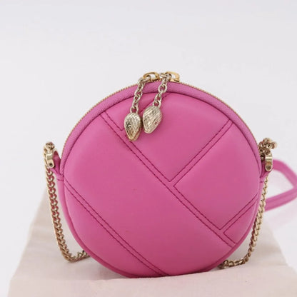 Bvlgari Shoulder Leather, Pink, Leather, Shoulder Bag
