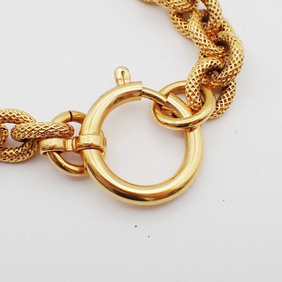 Chanel Vintage CC Logo Chain Charm Pendant Gold-plated, Gold, Gold Plated, Necklace