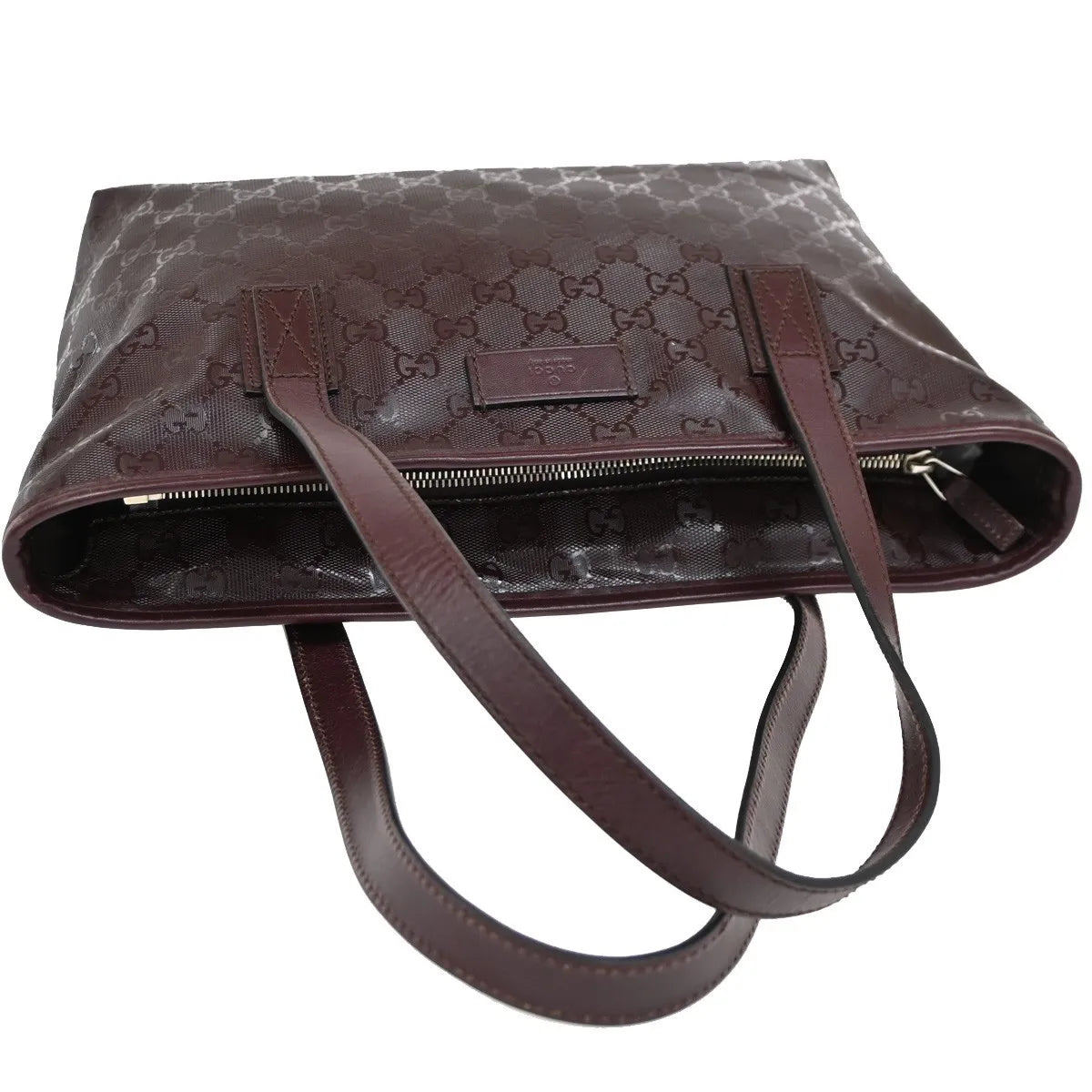 Gucci Plus Tote GG Imprime, Burgundy, PVC, Shoulder Bag