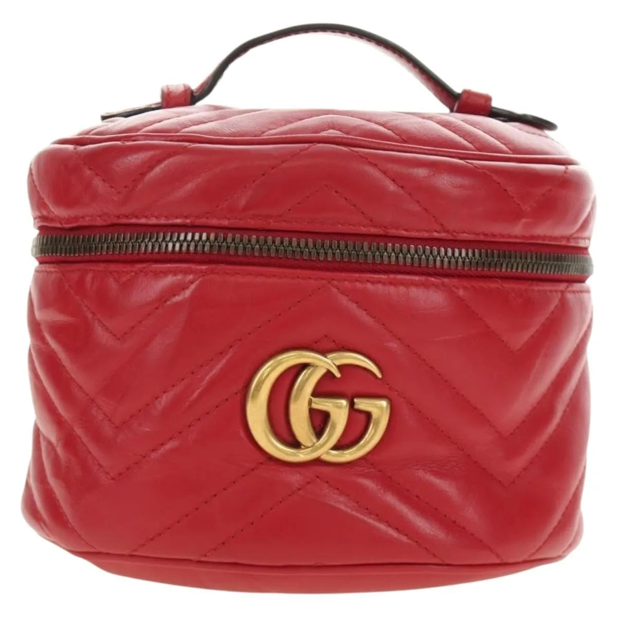 Gucci GG Marmont Vanity Matelasse Leather, Red, Leather, Backpack