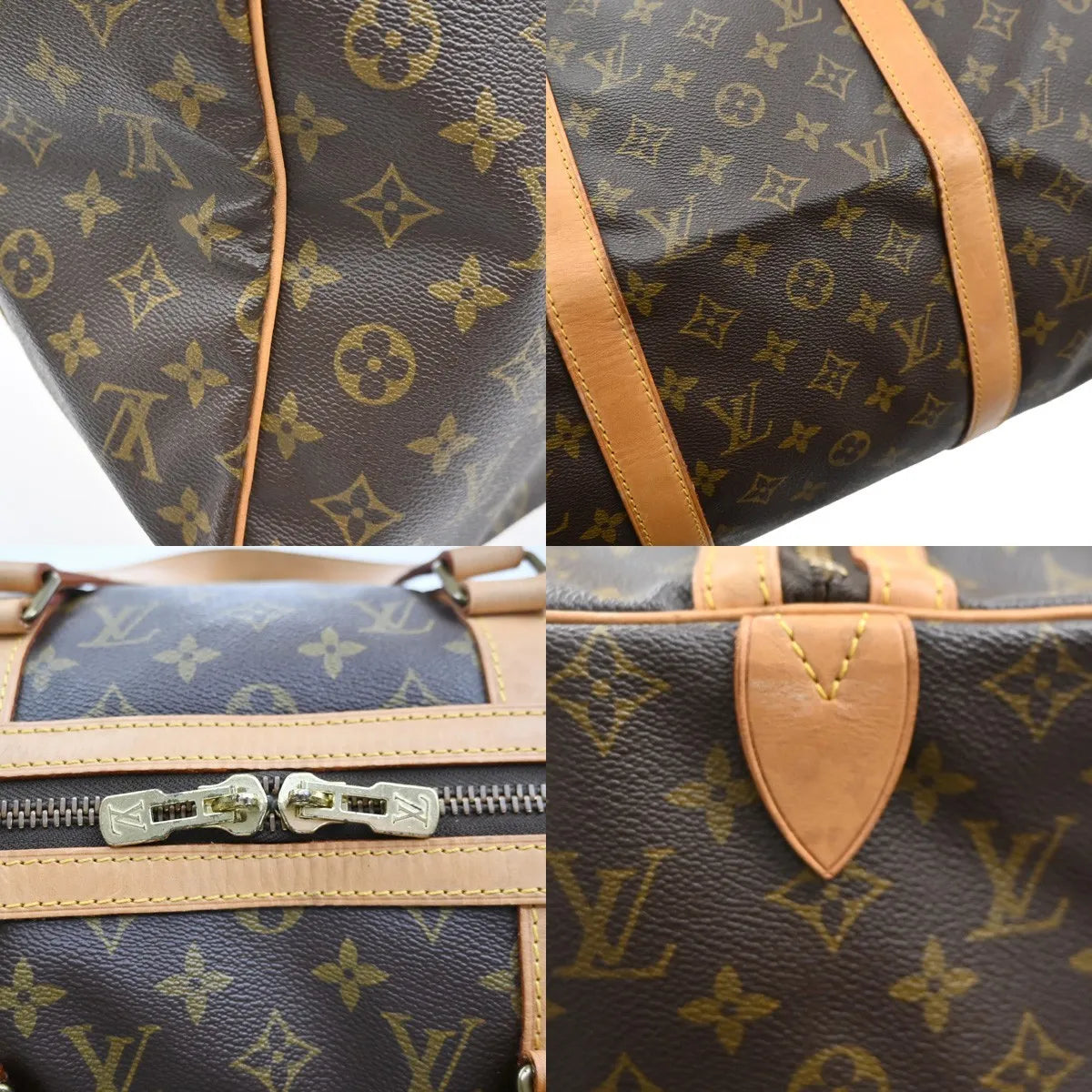 Louis Vuitton Sac Souple Monogram Canvas, Brown, Leather, Travel Bag