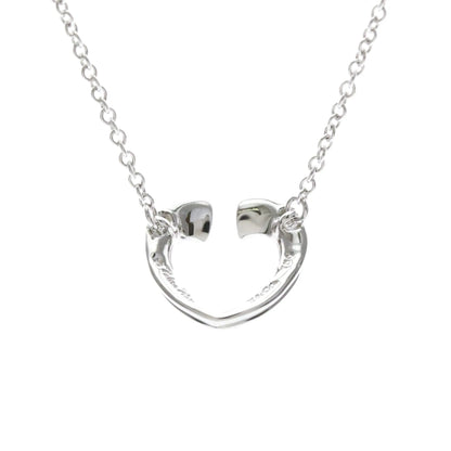 Tiffany & Co. Paloma Picasso Tenderness Heart Pendant 18K White Gold with Diamonds, Silver, White Gold, Necklace