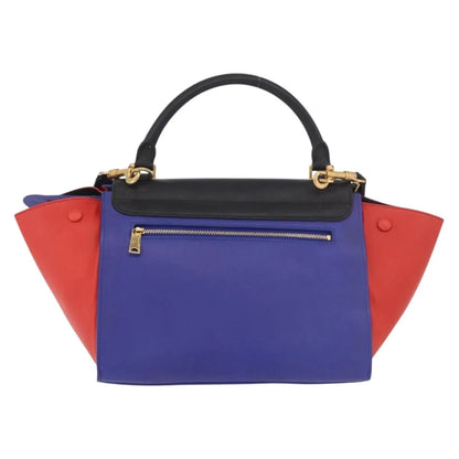 Celine Trapeze Leather with Suede, Multicolour, Leather, Handbag