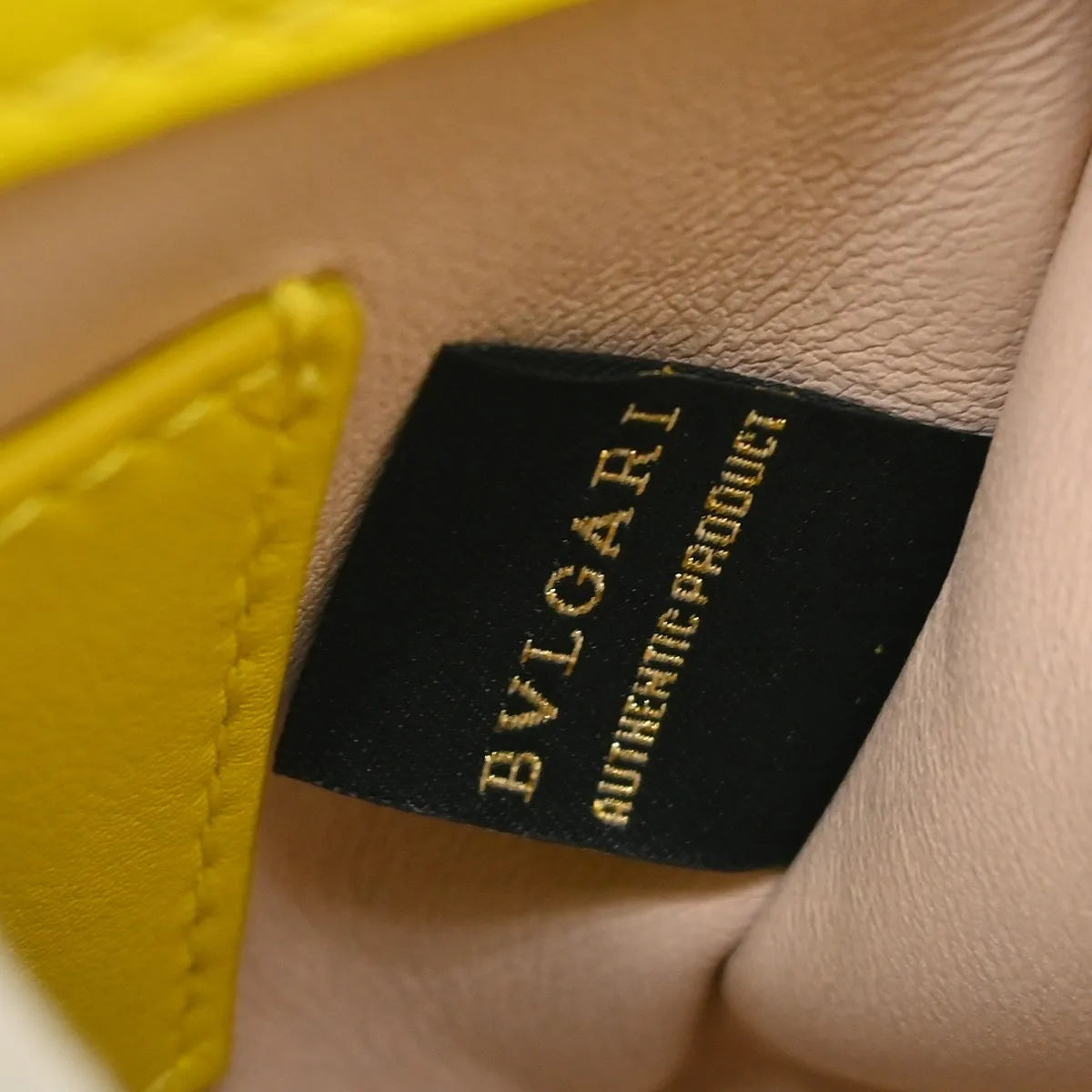 Bvlgari Serpenti Cabochon Diagonal Quilted Leather, Yellow, Leather, Shoulder Bag