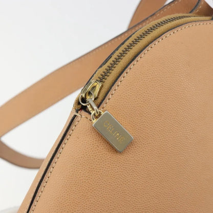 Celine Vintage Leather, Beige, Leather, Shoulder Bag