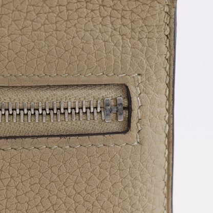 Hermes Dogon Recto Verso Leather, Beige, Leather, Wallet