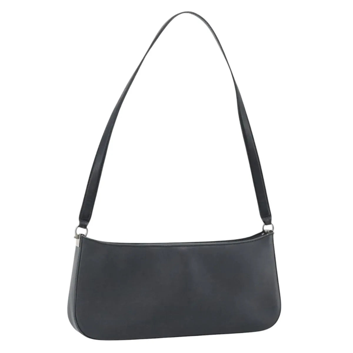 Salvatore Ferragamo Gancini Leather, Black, Leather, Shoulder Bag