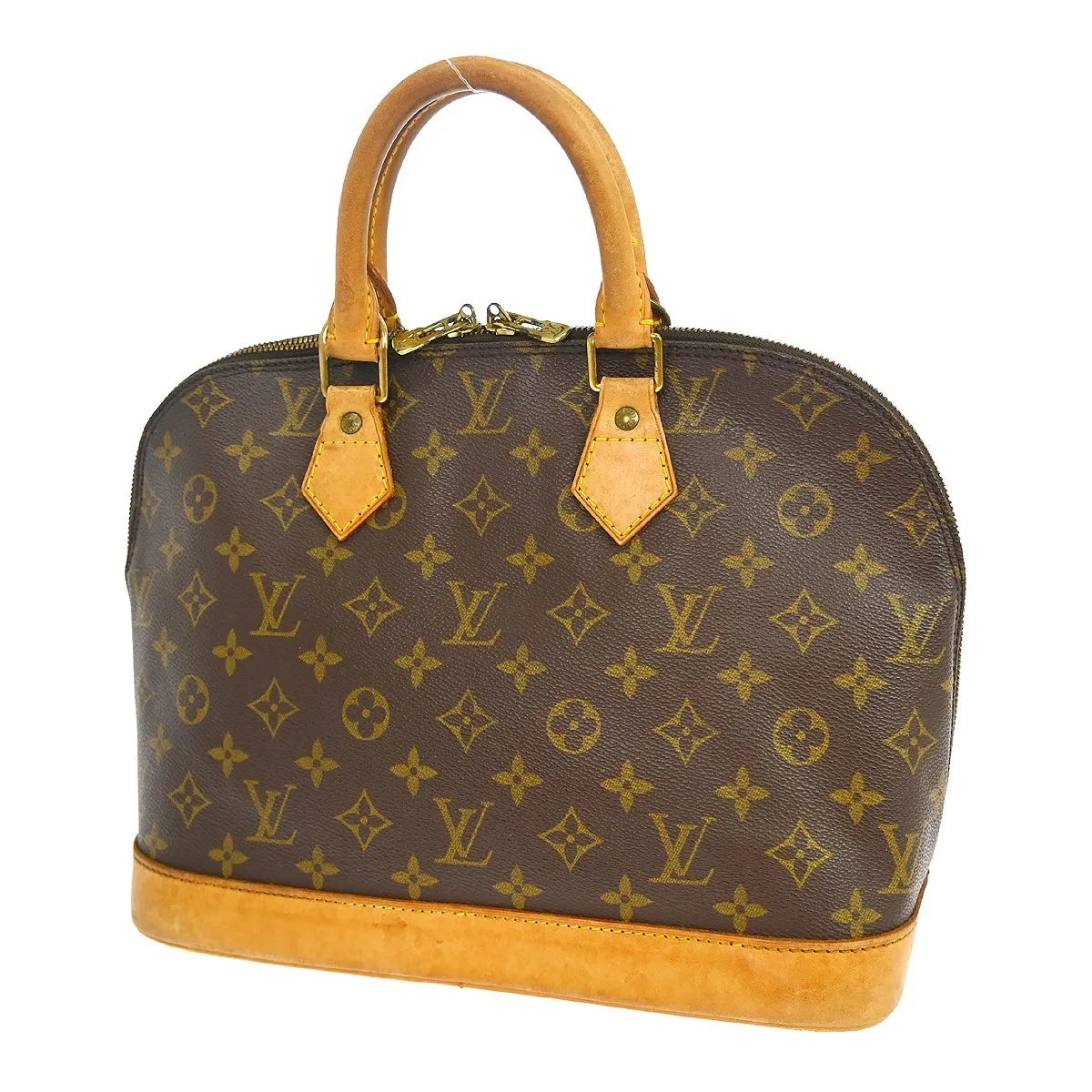 Louis Vuitton Alma Monogram, Brown, Canvas, Handbag