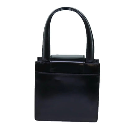 Bvlgari Handbag Leather, Black, Leather, Handbag