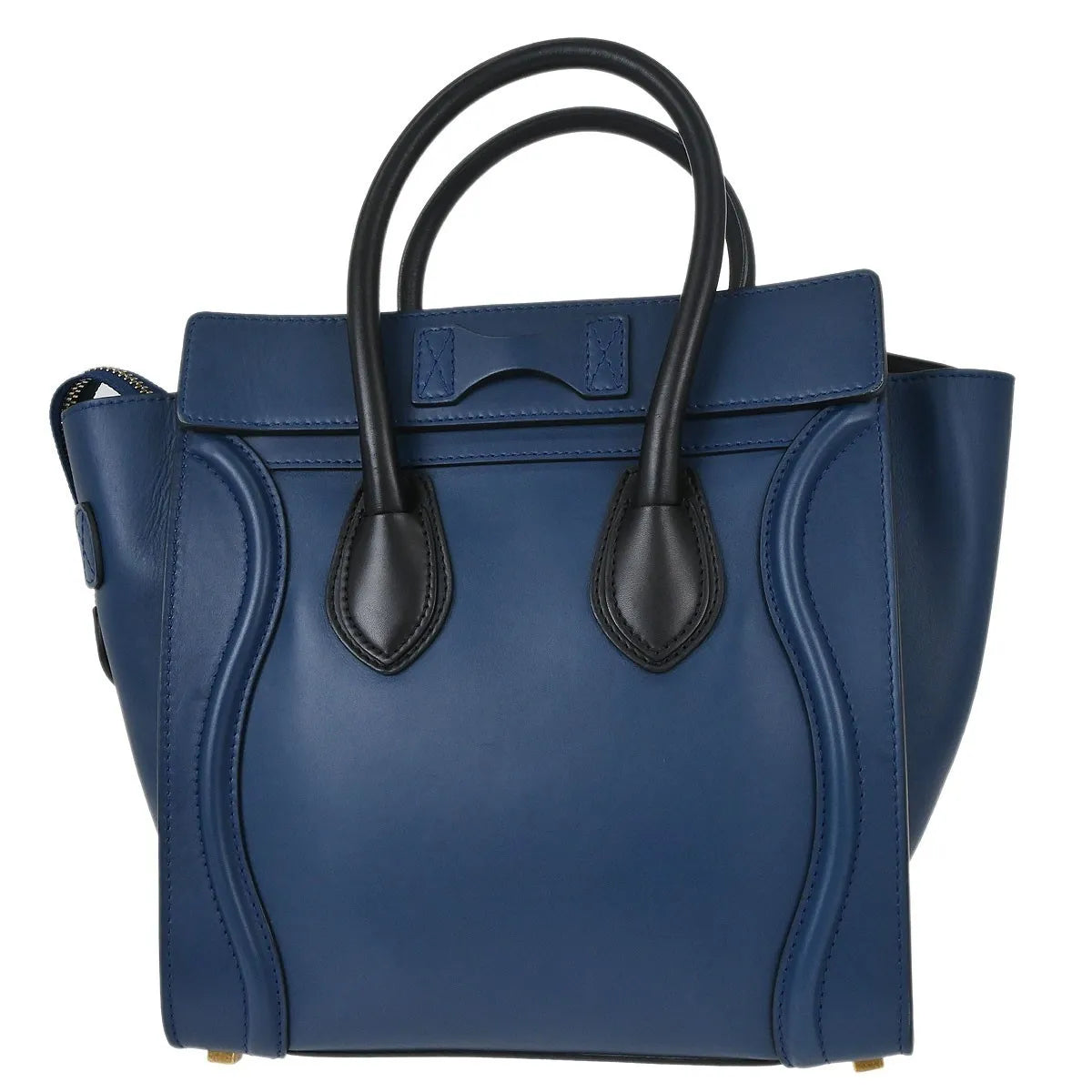 Celine Luggage Smooth Leather, Blue, Leather, Handbag