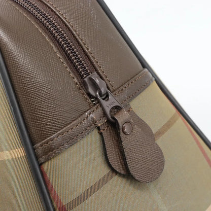 Burberry Nova check boston Canvas, Beige, Canvas, Handbag