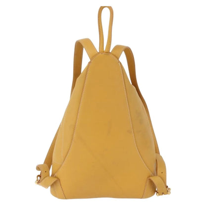 Loewe Anton Leather, Yellow, Leather, Backpack