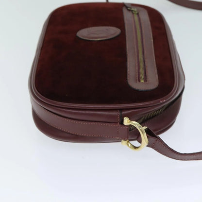 cartier Vintage must de Cartier Suede, Burgundy, Suede, Shoulder Bag