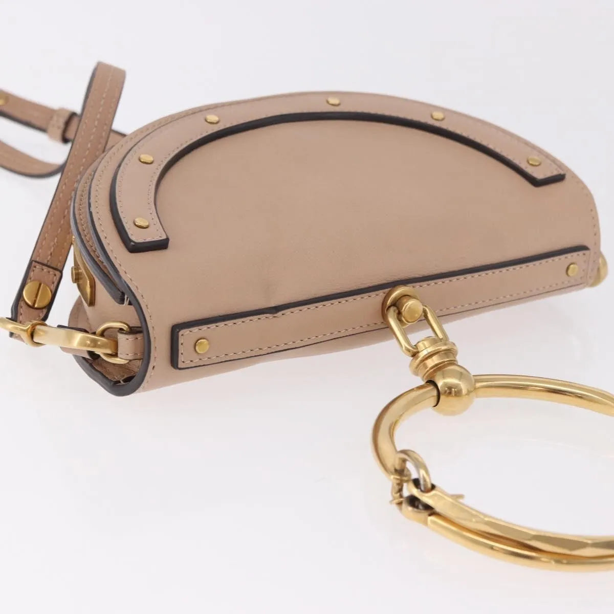 Chloe Nile Minaudière Leather, Pink, Leather, Handbag