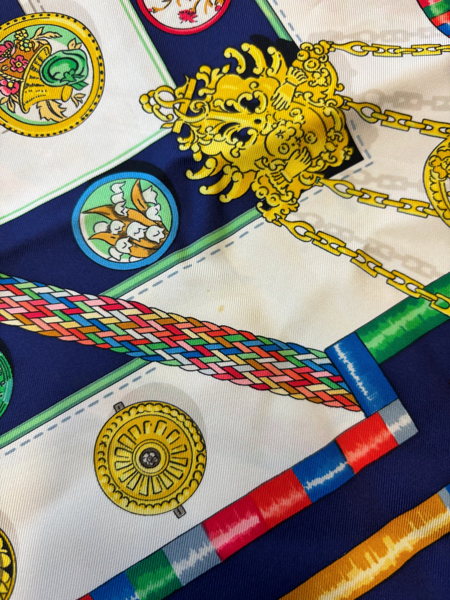 Hermes Carré 90 Silk multicolor, Multicolour, Silk, Scarf