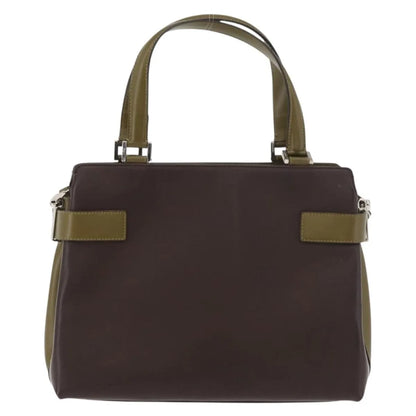 Salvatore Ferragamo Double Gancini Side Buckle Tote Patent Leather, Brown, Patent Leather, Handbag