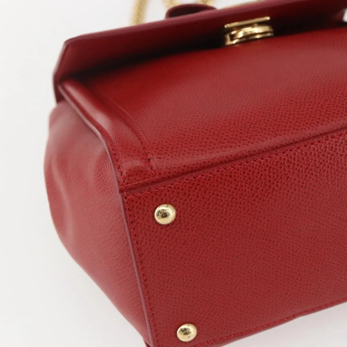 Salvatore Ferragamo Carrie Vara Saffiano Leather, Red, Leather, Shoulder Bag