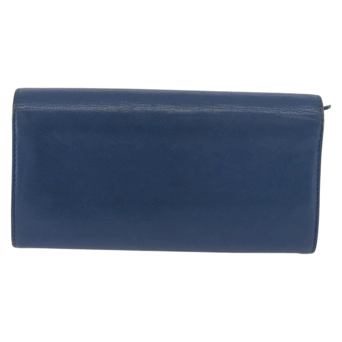 Chanel Lucky Clover Long Flap Wallet Leather, Blue, Leather, Wallet