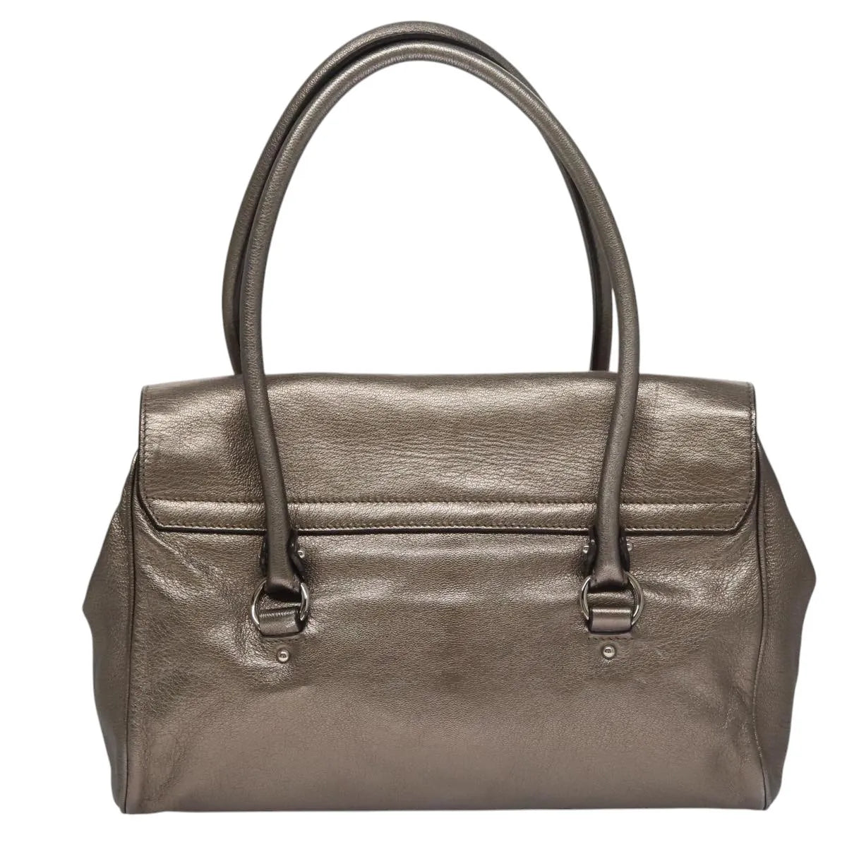 Salvatore Ferragamo Sofia Satchel Leather, Silver, Leather, Handbag