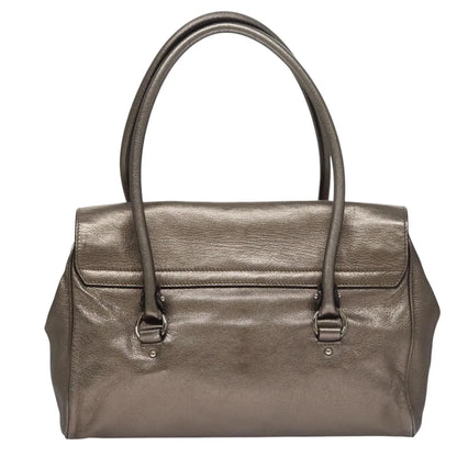 Salvatore Ferragamo Sofia Satchel Leather, Silver, Leather, Handbag