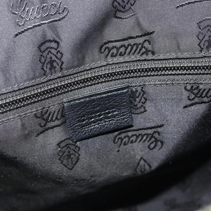 Gucci Front Zip Messenger Guccissima Leather, Black, Leather, Shoulder Bag