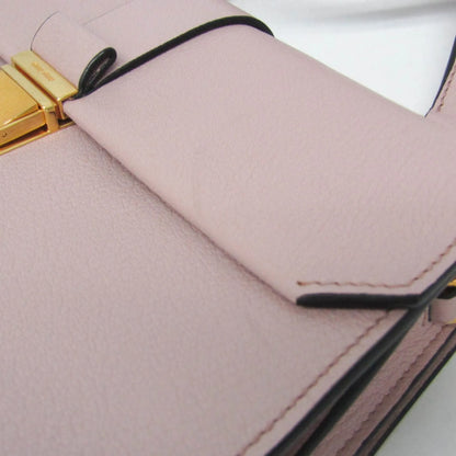 Miu Miu Madras Convertible Compartment Top Handle Leather, Pink, Leather, Handbag
