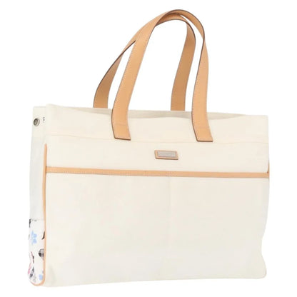 Burberry Black Label Canvas, White, Canvas, Tote Bag