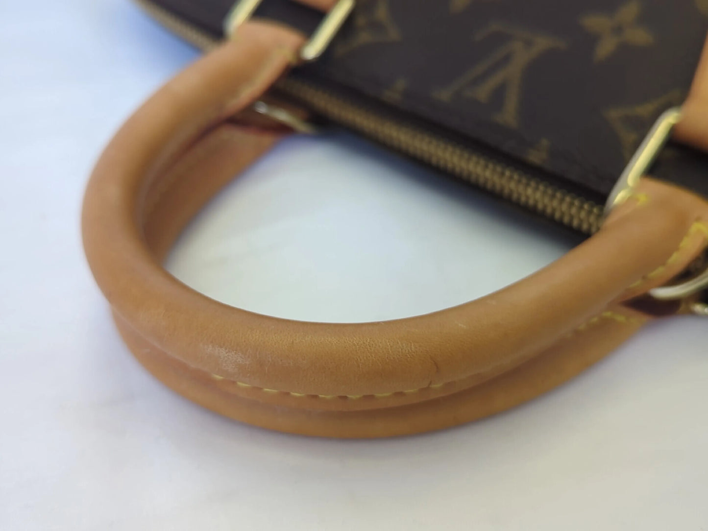 Louis Vuitton Alma Monogram, Brown, Canvas, Handbag