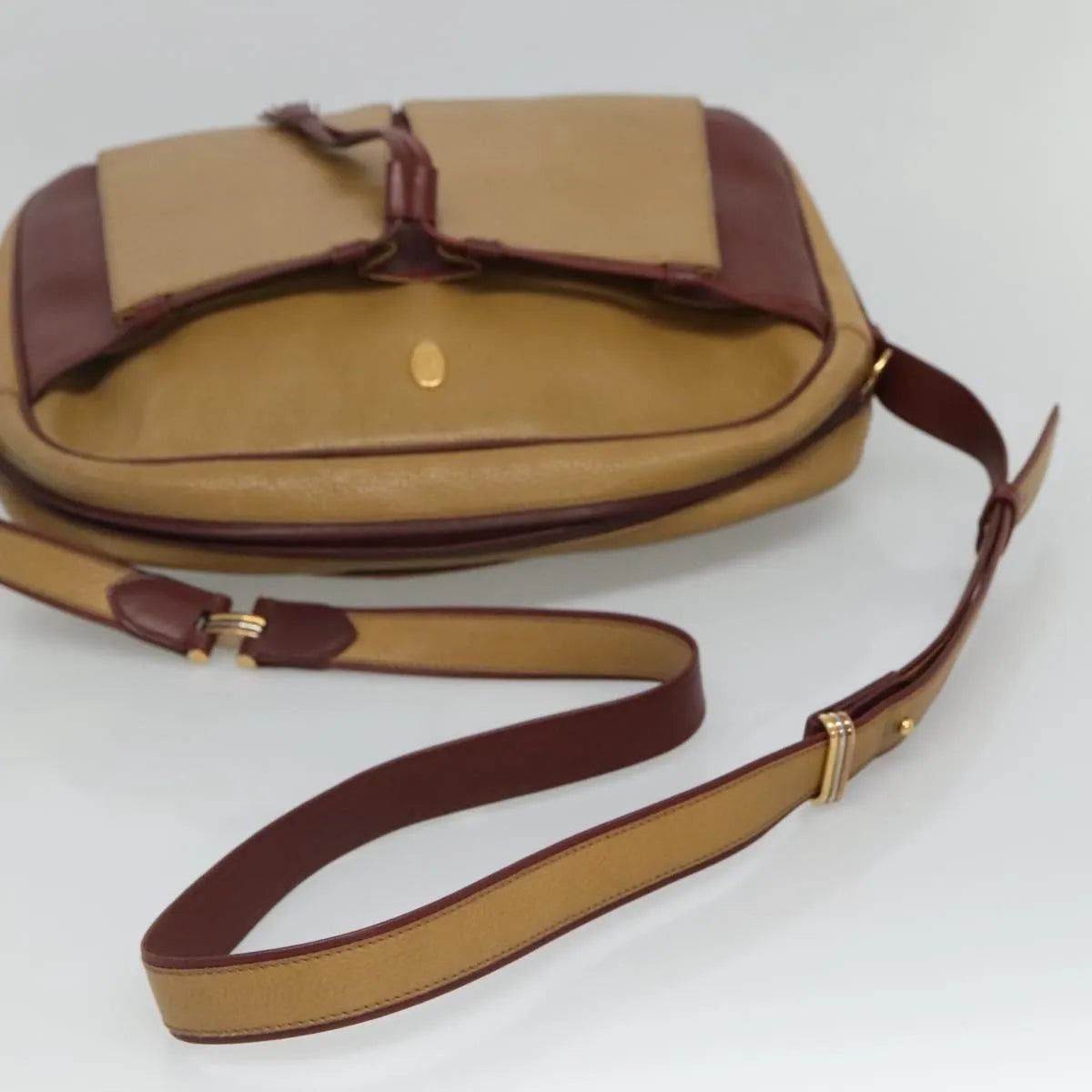 cartier Tasseled Must de Cartier Leather, Beige, Leather, Shoulder Bag