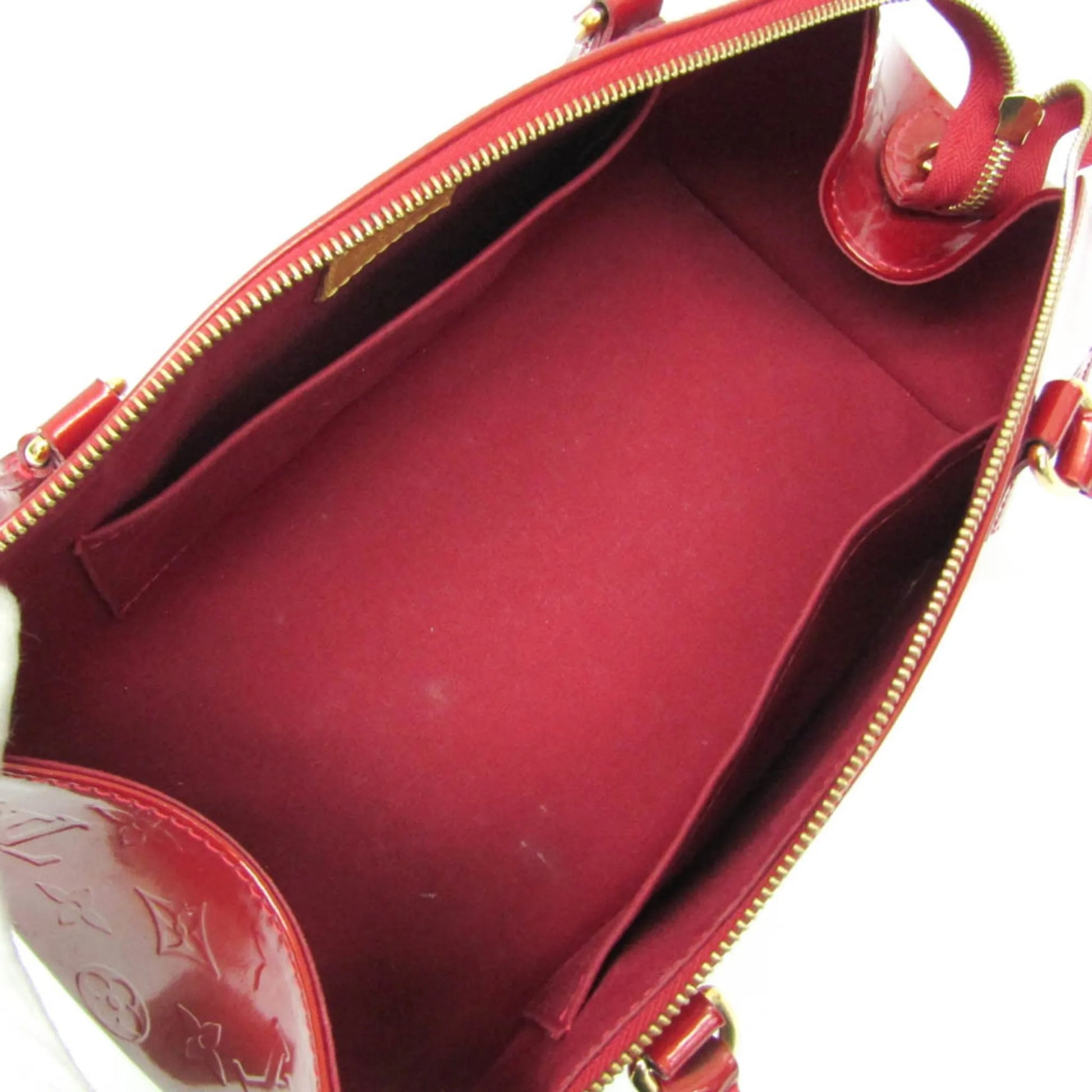 Louis Vuitton Sherwood Monogram Vernis, Red, Patent Leather, Handbag