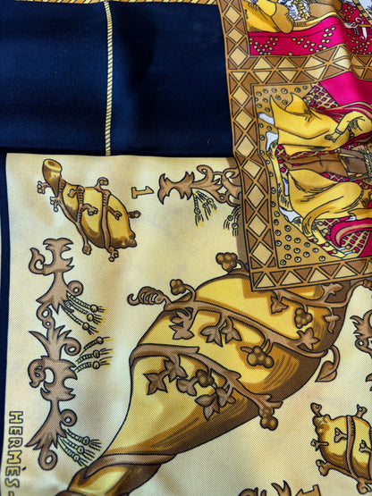 Hermes Carré 90 Silk multicolor, Multicolour, Silk, Scarf