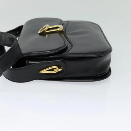 Gucci Vintage Leather, Black, Leather, Shoulder Bag
