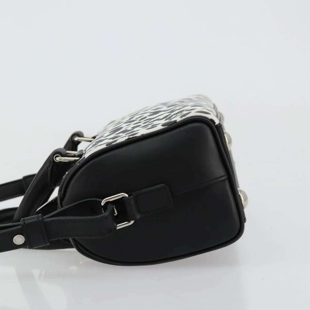Saint Laurent Classic Baby Duffle Printed Leather, Black, Leather, Handbag