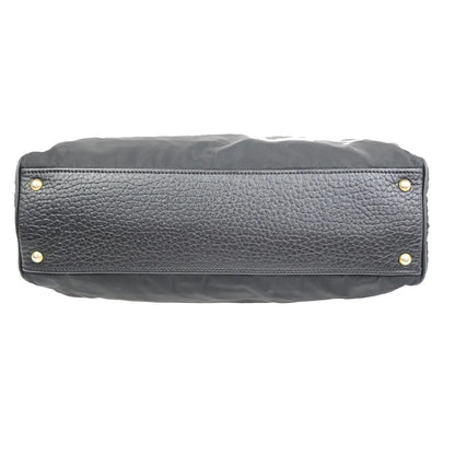 Prada Tessuto Tote nylon and leather, Black, Nylon, Handbag
