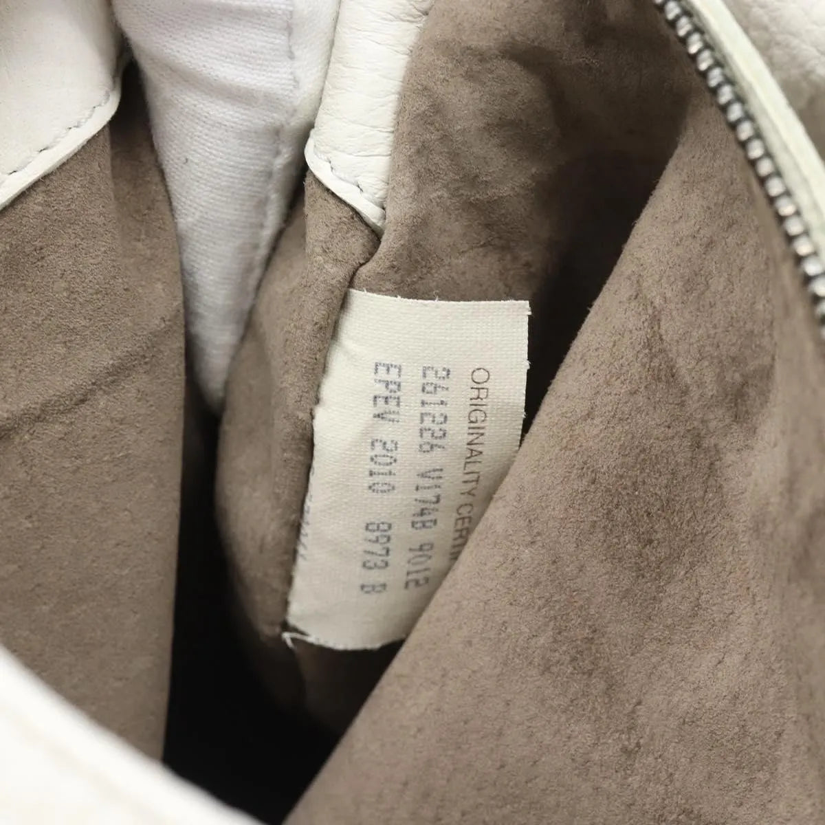 Bottega Veneta Belted Tote Intrecciato Nappa, White, Leather, Tote Bag