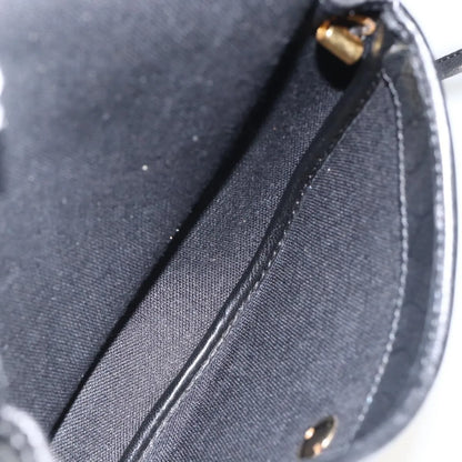 Christian Dior Vintage Honeycomb Flap Coated Canvas, Black, Canvas, Shoulder Bag