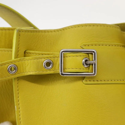 Celine Long Strap Big Bag Bucket Leather, Yellow, Leather, Handbag
