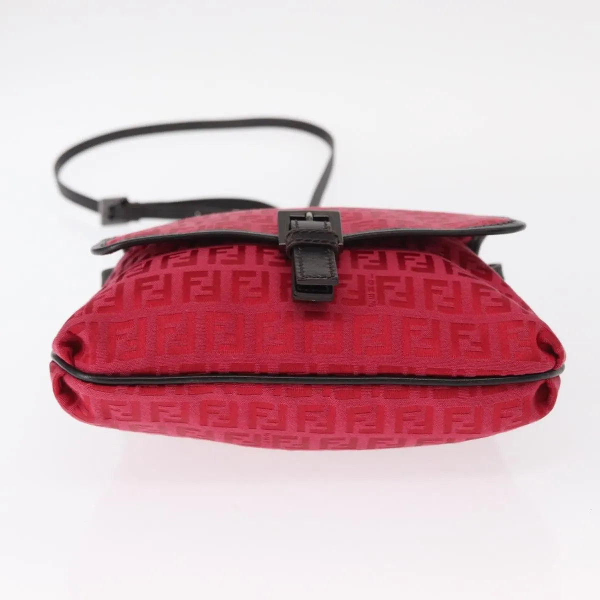 Fendi Vintage Flap Zucchino Canvas, Red, Canvas, Shoulder Bag