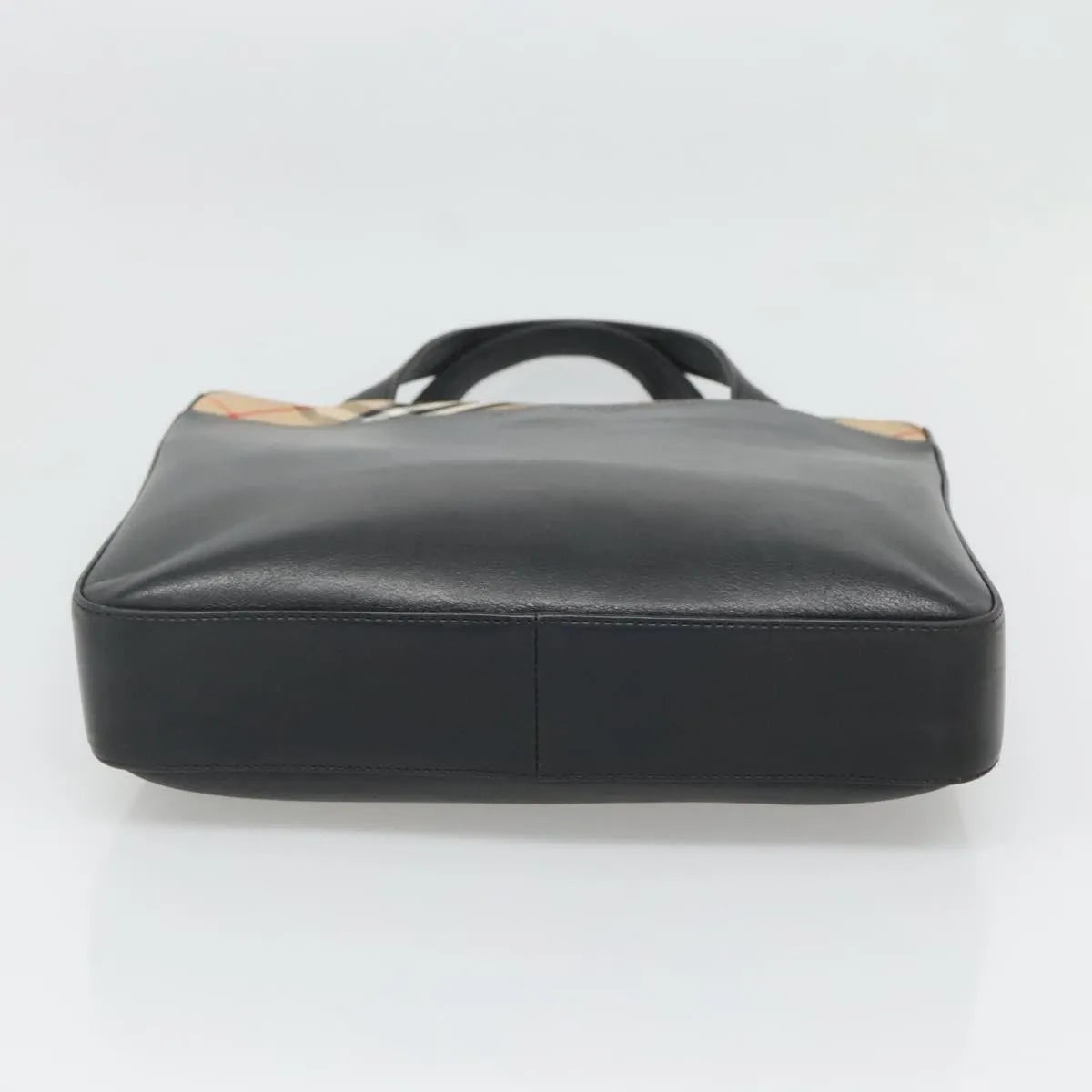 Burberry Nova check Canvas and Leather, Black, Leather, Handbag