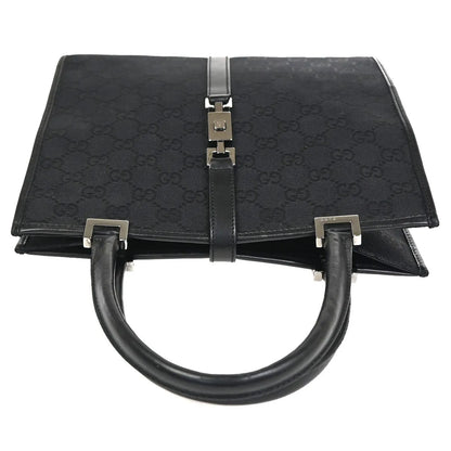 Gucci Jackie Tote GG Canvas and leather, Black, Canvas, Handbag
