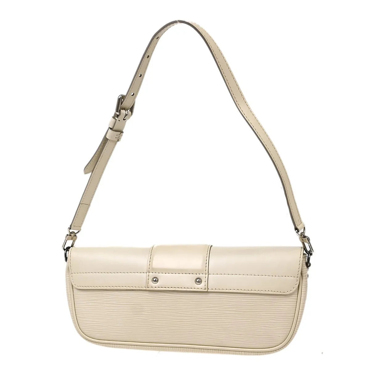 Louis Vuitton Montaigne Epi, White, Leather, Handbag