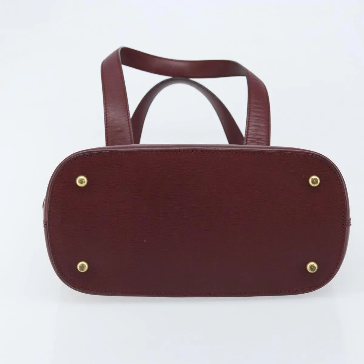 cartier Vintage must de Cartier Leather, Burgundy, Leather, Handbag