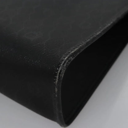 Christian Dior Vintage Honeycomb Zip Coated Canvas, Black, Canvas, Clutch