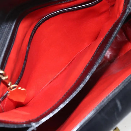 Gucci Vintage Leather, Black, Leather, Handbag